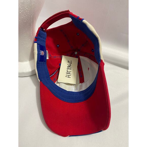 New York Giants NYG Reebok Hat Red White Blue NY Mens Red Cap One Size Adjustabl - Picture 3 of 8
